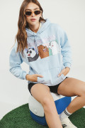 Buzo oversize azul de Osos Escandalosos con capota