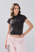 Camiseta cuello redondo negra tie dye de Verano Urbano
