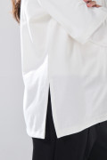 Camiseta manga corta unicolor oversize con aberturas