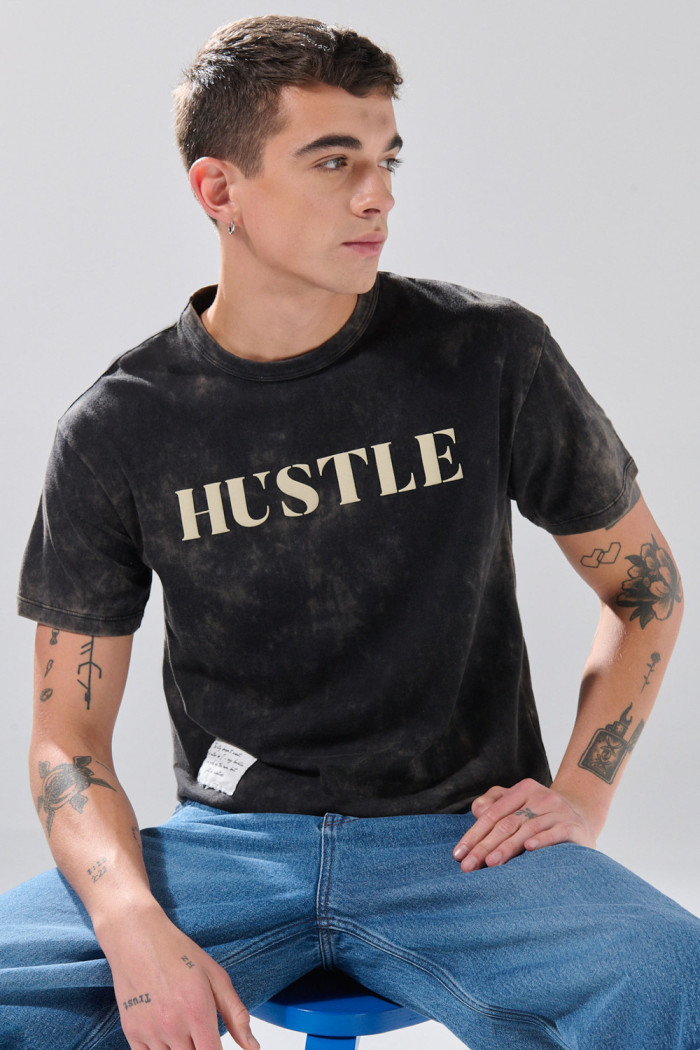 Camiseta en algodón gris de Verano Urbano con manga corta
