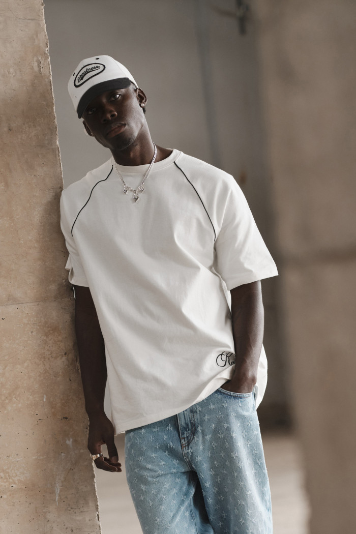 Camiseta oversize unicolor de Verano Urbano con manga ranglan
