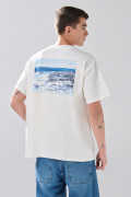 Camiseta unicolor con diseños de Verano Urbano y manga corta
