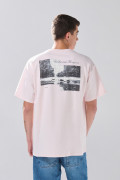 Camiseta unicolor con diseños de Verano Urbano y manga corta
