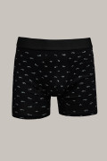 Bóxer midway brief-largo negro con peces estampados
