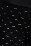 Bóxer midway brief-largo negro con peces estampados

