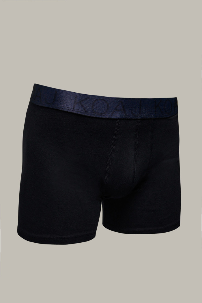 Bóxer brief-medio azul intenso tiro medio en algodón