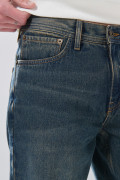Jean 90´S infaltables bota recta azul oscuro con tiro bajo

