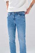 Jean azul medio skinny infaltables 5 bolsillos con tiro bajo
