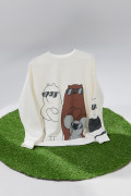 Buzo oversize crema de Osos Escandalosos cuello redondo