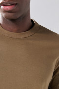Camiseta en algodón infaltables unicolor con manga corta
