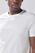 Camiseta en algodón infaltables unicolor con manga corta
