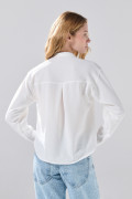 Blusa  manga larga con cruce delantero