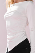Camiseta con manga larga unicolor de Polka Dots
