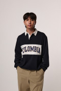 Buzo cuello polo oversize azul intenso college de Fan Edition
