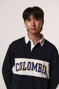 Buzo cuello polo oversize azul intenso college de Fan Edition
