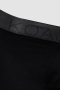 Bóxer brief-medio negro en algodón con costuras planas
