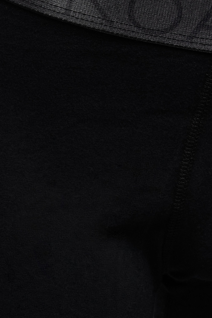 Bóxer brief-medio negro en algodón con costuras planas
