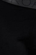 Bóxer brief-medio negro en algodón con costuras planas
