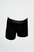 Bóxer brief-medio negro con diseños de rombos
