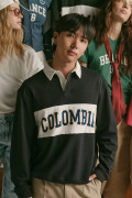 Buzo cuello polo oversize azul intenso college de Fan Edition
