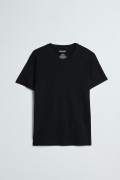 Camiseta infaltables manga corta en algodón unicolor
