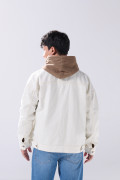 Chaqueta de jean kaki oversize Poetry con texturas y bolsillos
