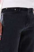 Jean baggy infaltables bota ancha gris intenso con tiro medio
