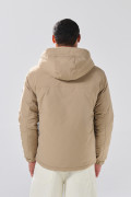 Chaqueta acolchada unicolor de Poetry con capota y bolsillos 
