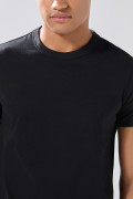 Camiseta infaltables manga corta en algodón unicolor
