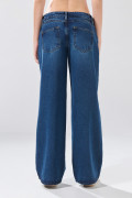 Jean infaltables azul oscuro open leg con bota ancha
