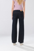Jean tiro bajo straight leg azul infaltables con 5 bolsillos
