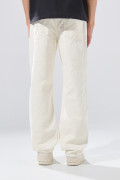 Jean loose crema de Poetry con tiro bajo y bota ancha