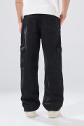 Jean gris intenso cargo de Poetry bota ancha con tiro medio
