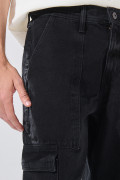 Jean gris intenso cargo de Poetry bota ancha con tiro medio
