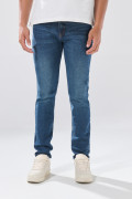 Jean infaltables slim azul oscuro con tiro bajo
