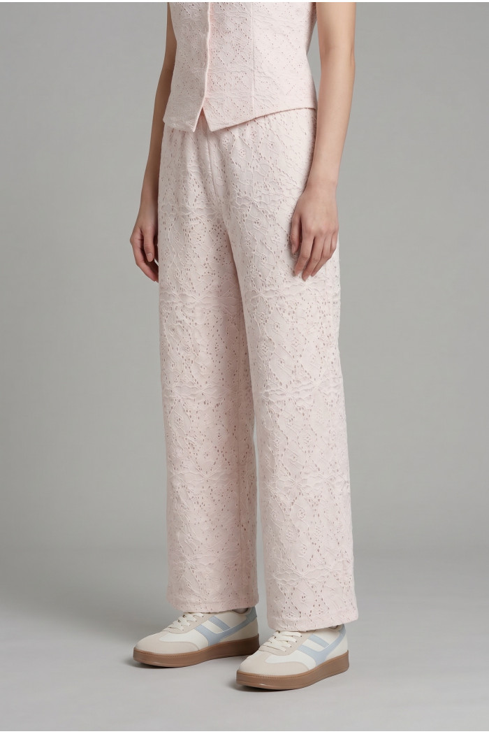 Pantalón bota recta unicolor de Poetry con finas texturas
