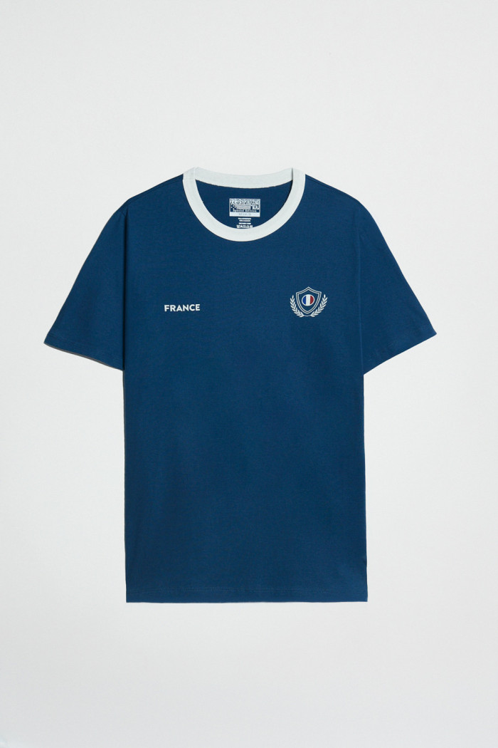Camiseta azul college de Fan Edition con cuello redondo