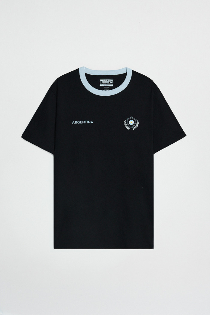 Camiseta college de Fan Edition azul con cuello redondo
