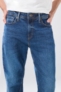 Jean straight leg bota recta infaltables azul con tiro bajo
