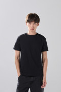 Camiseta infaltables en algodón manga corta unicolor
