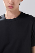 Camiseta unicolor cuello redondo infaltables en algodón
