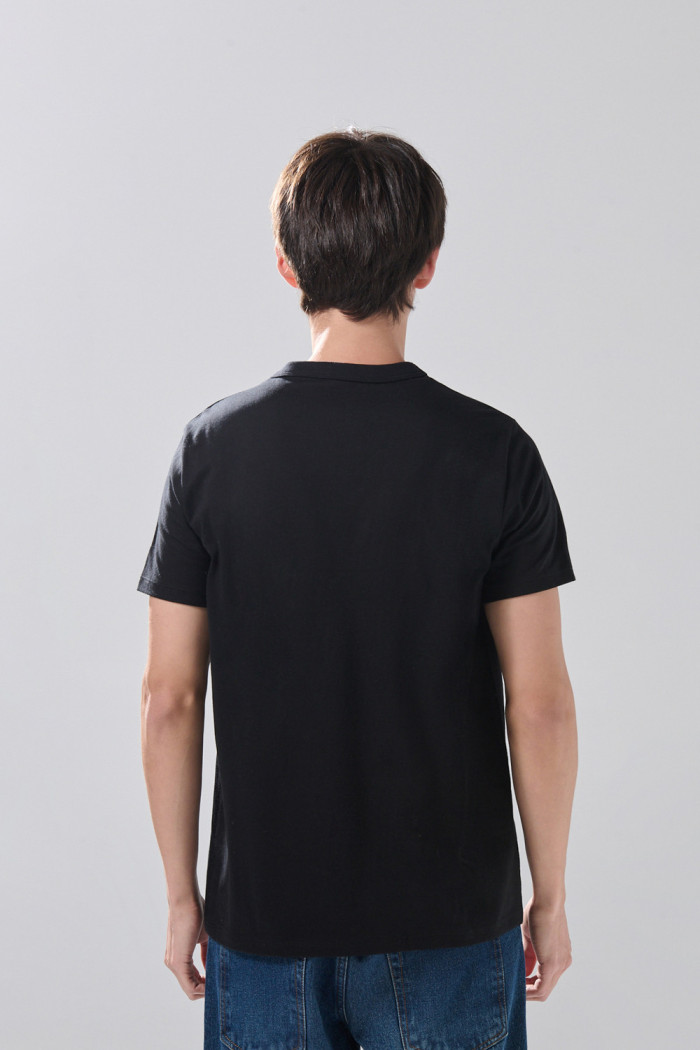 Camiseta infaltables cuello redondo unicolor en algodón
