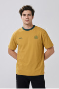 Camiseta amarilla con cuello redondo college de Fan Edition