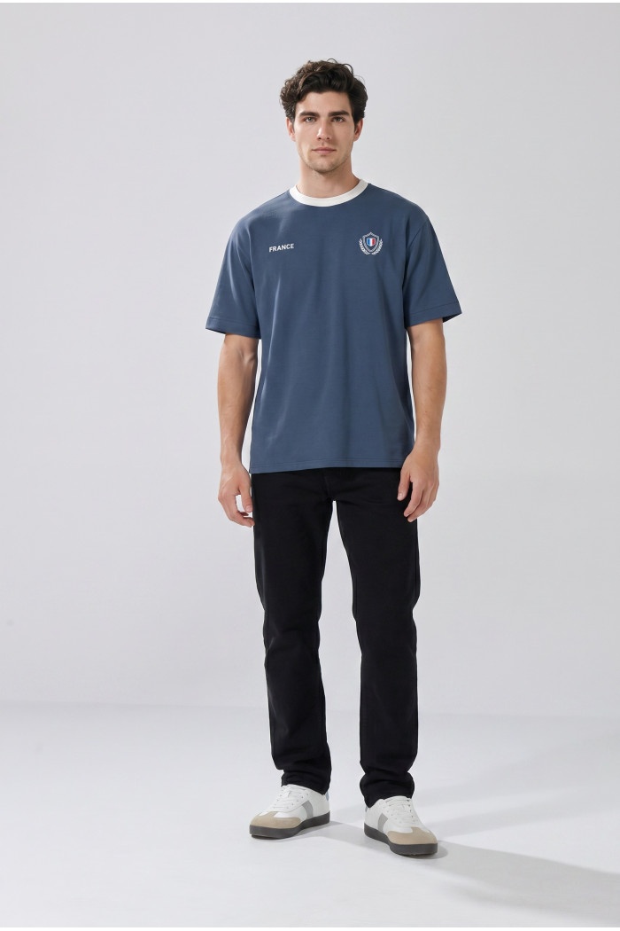 Camiseta azul college de Fan Edition con cuello redondo