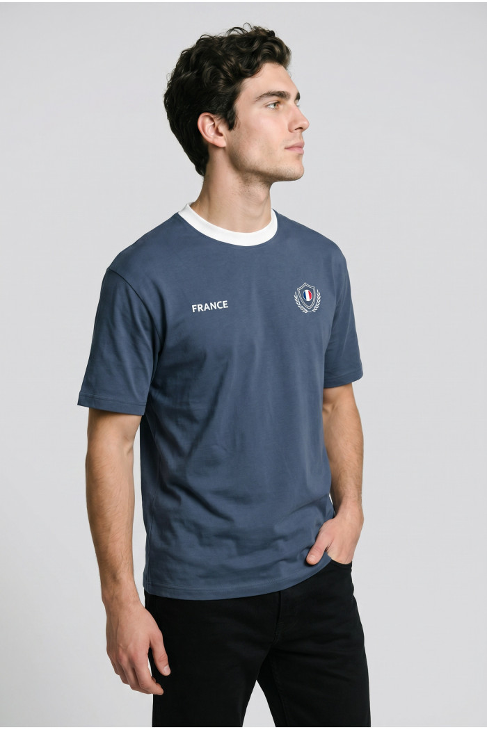 Camiseta azul college de Fan Edition con cuello redondo