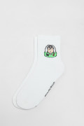 Medias cortas cremas claras con bordado de Toy Story
