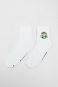 Medias cortas cremas claras con bordado de Toy Story
