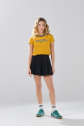 Camiseta amarilla college de Fan Edition con cuello redondo