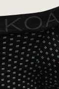 Bóxer negro trunk-corto con diseños de figuras y tiro bajo