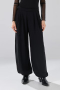 Pantalón balloon cargo negro con bota ancha
